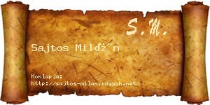 Sajtos Milán névjegykártya